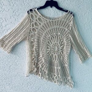 Open knit beach top